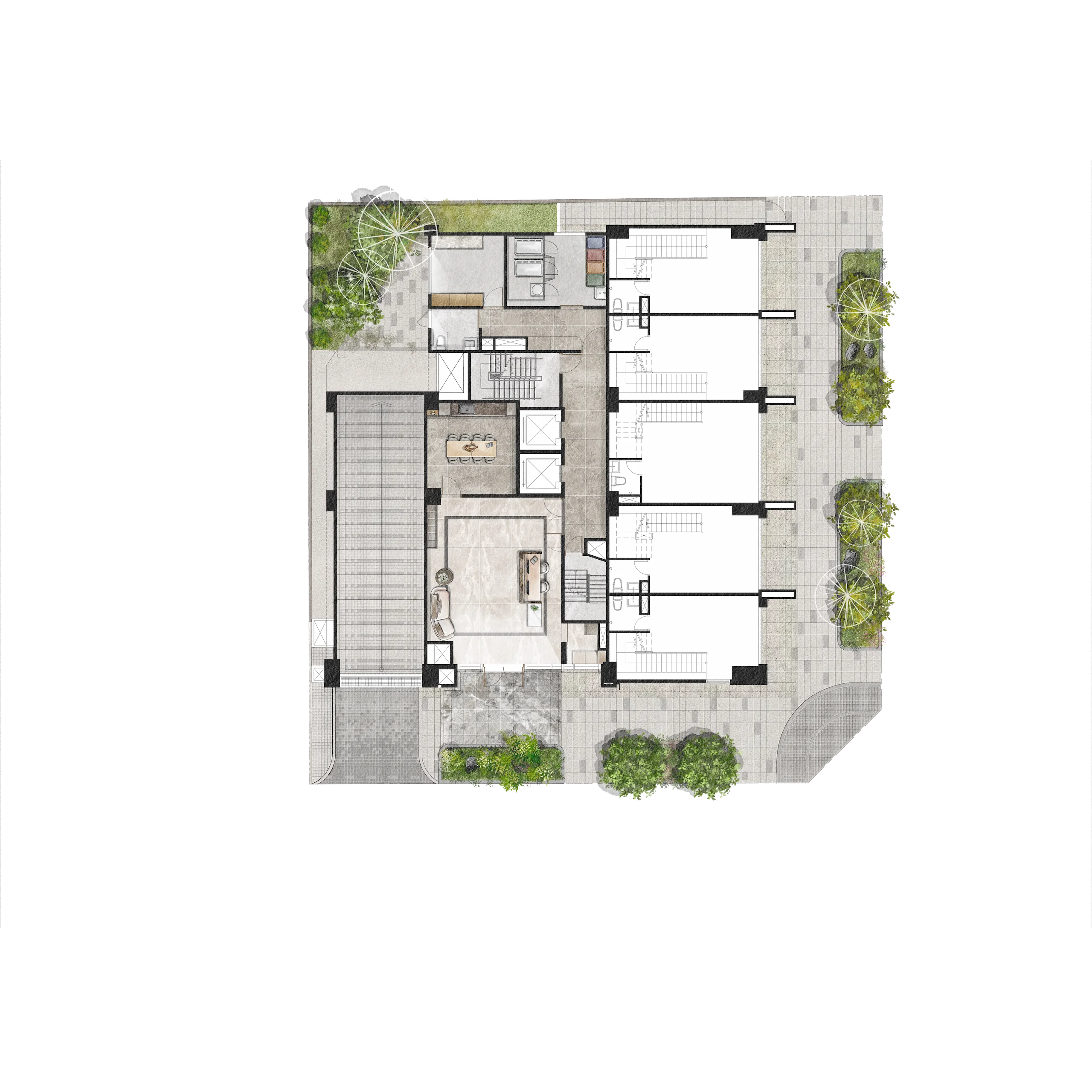空間配置圖 1F｜空間配置圖與室內格局設計作品