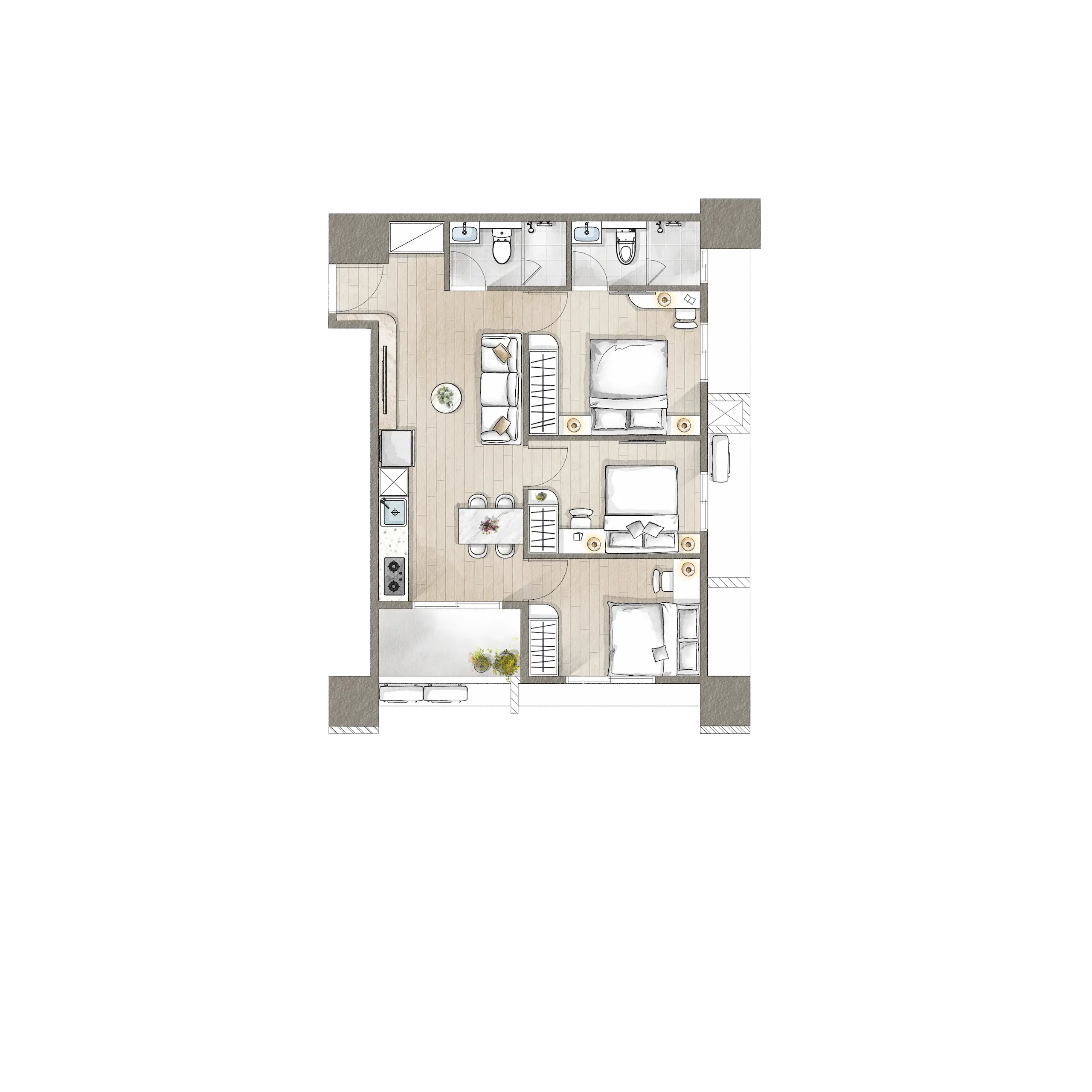 空間配置圖 A7-14｜空間配置圖與室內格局設計作品