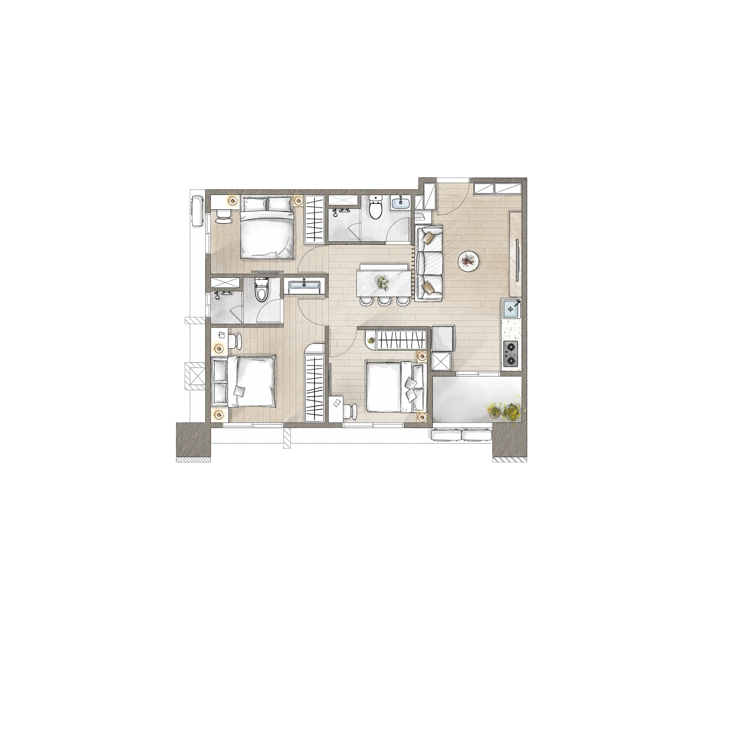 空間配置圖 B7-14｜空間配置圖與室內格局設計作品