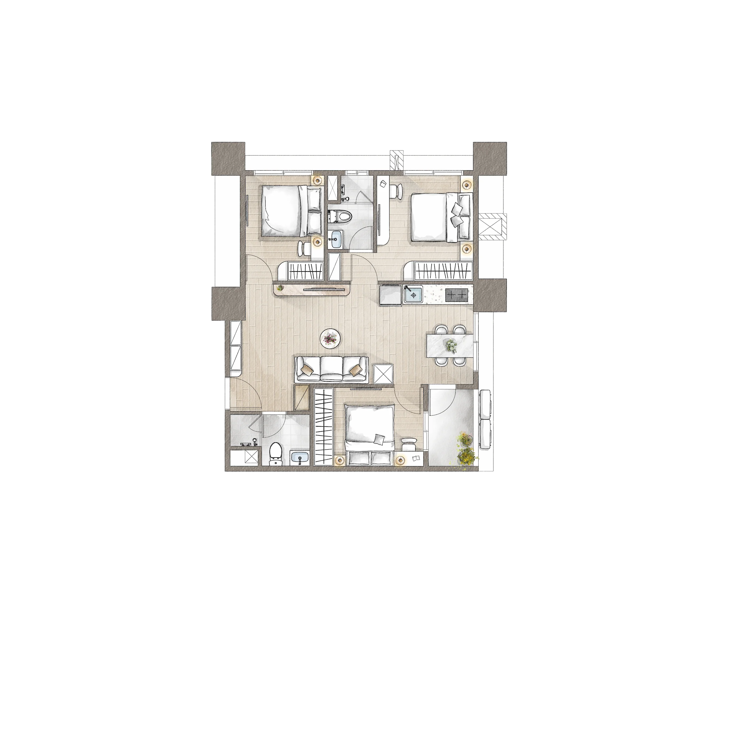 空間配置圖 F7-14｜空間配置圖與室內格局設計作品