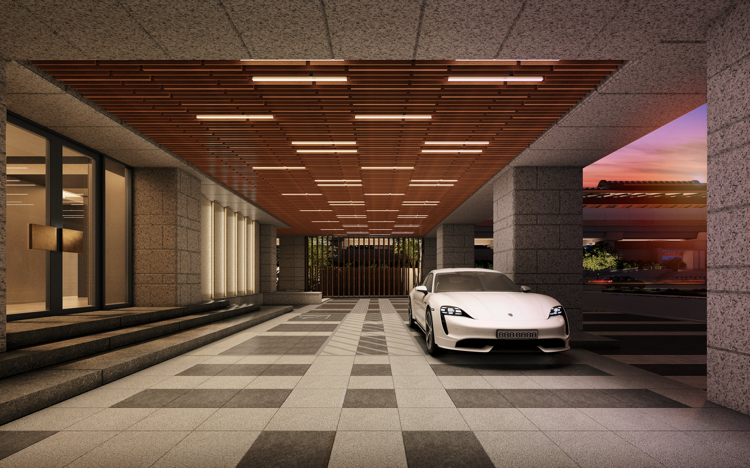 夏沐時 迴車道｜室內公設設計與建築視覺化作品
