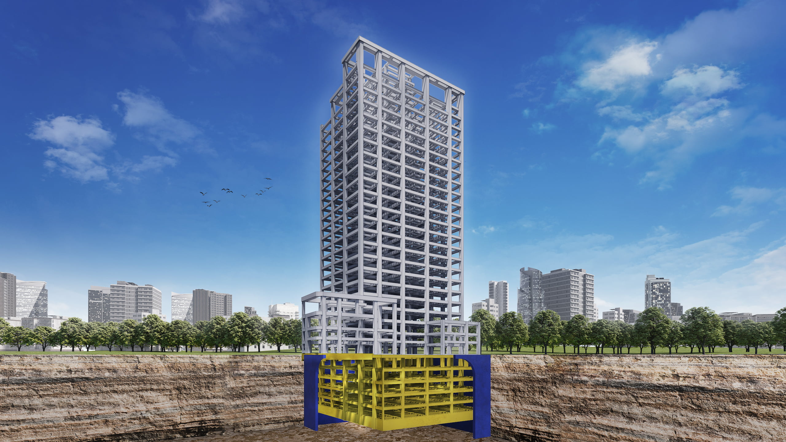 明明德 結構圖｜建築結構視覺化作品