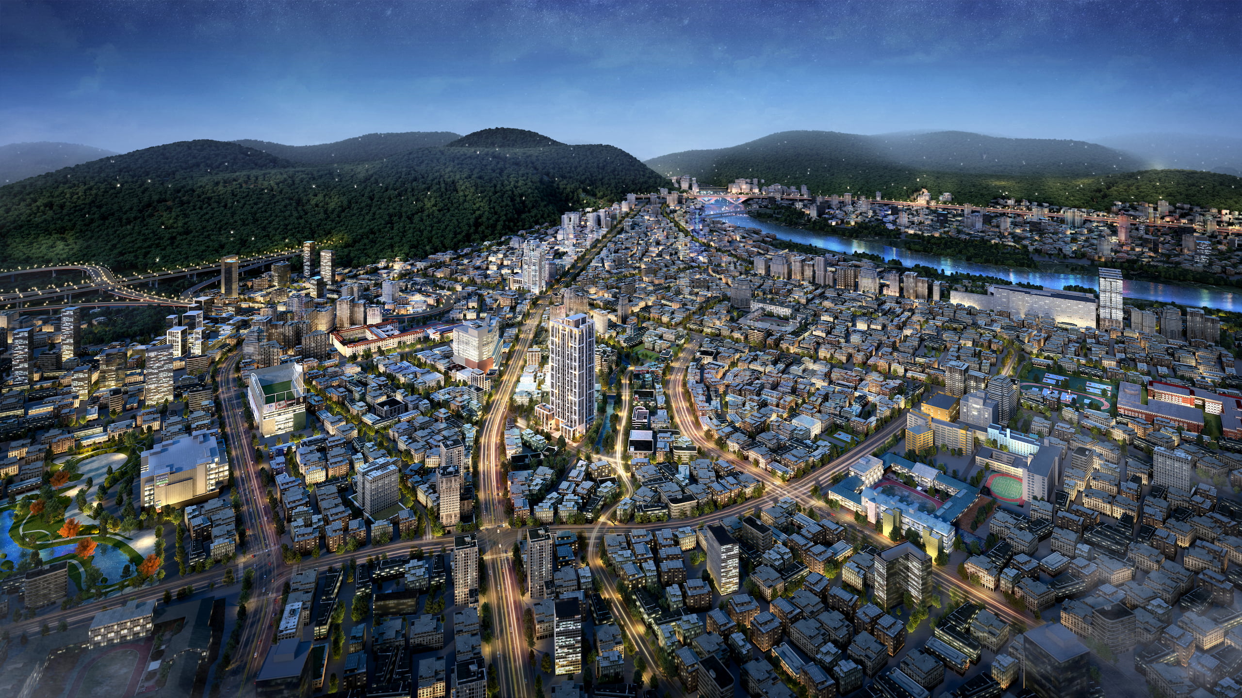 明明德 鳥瞰大圖 6K｜建築外觀透視圖與房地產建築視覺化作品