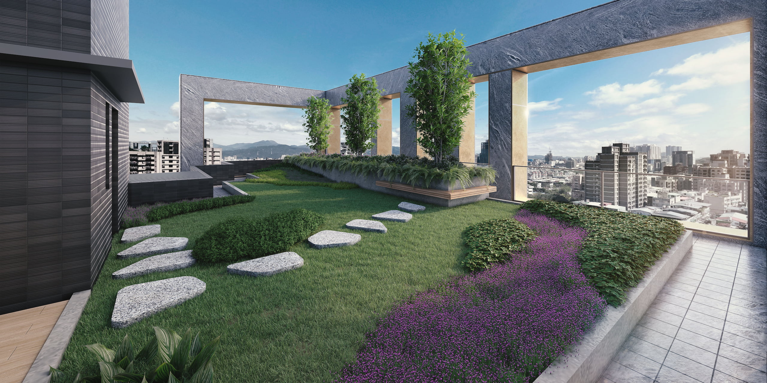 玉成大樹 空中花園｜室內公設設計與建築視覺化作品