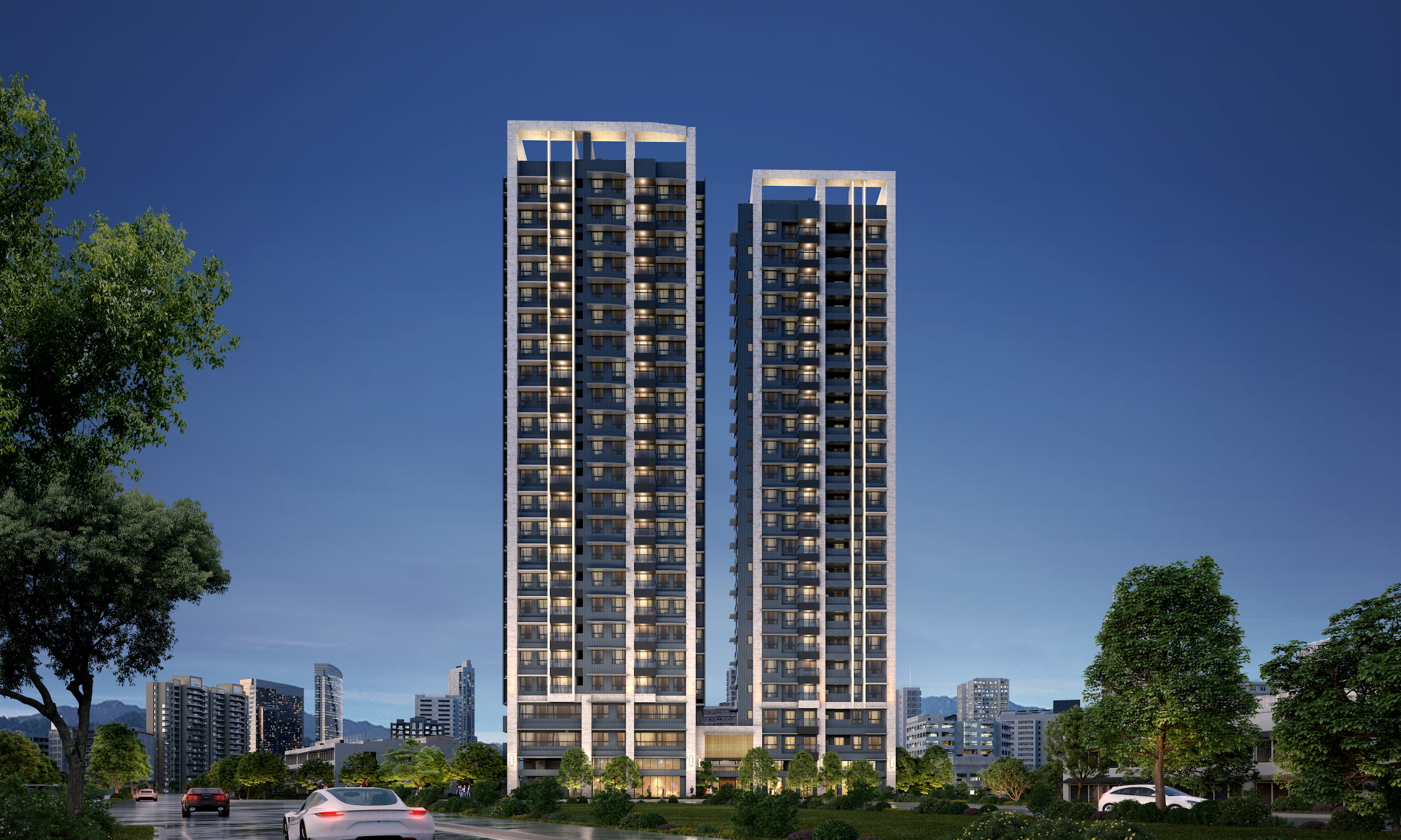 頂溪大苑 B｜建築外觀透視圖與房地產建築視覺化作品